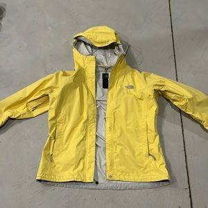 North face yellow women’s rain jacket